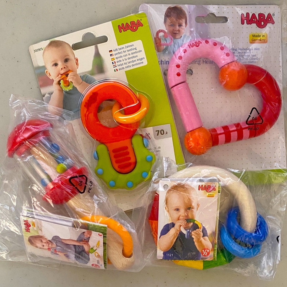 Haba Teether and Grasping Toys (made in Germany)